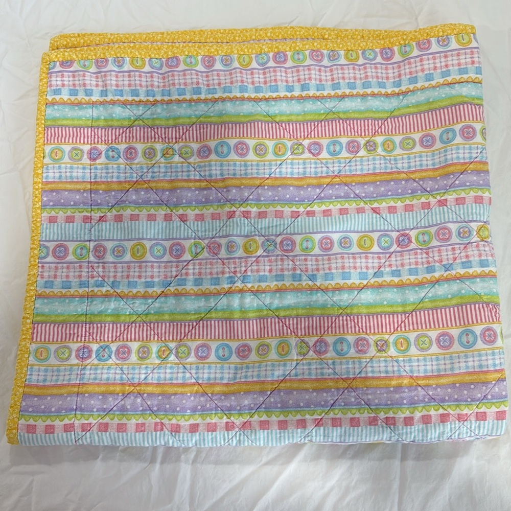 Handmade baby quilt blanket - Picture 5 of 5